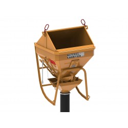 Benne à béton couchée à tuyau de 500L avec boucles de levage