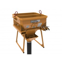 Benne à tuyau droite 500L avec fourreaux et boucles de levage